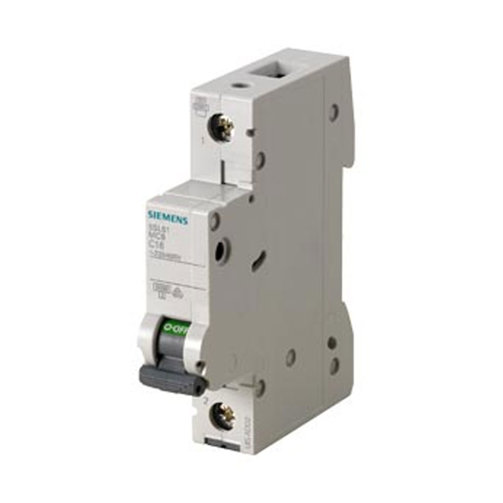 کلید مینیاتوری تک پل، جریان 6 آمپر، برند زیمنس، تیپ C